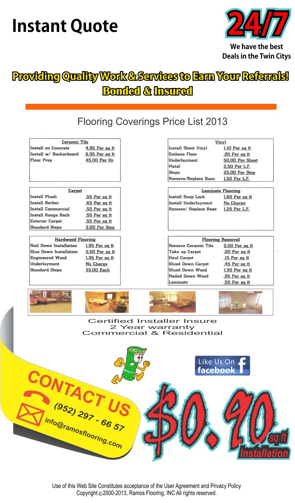 ramos flooring price list 2013